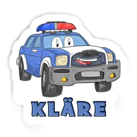 Police Car Sticker Kläre Image