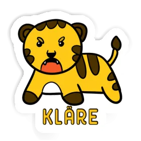 Baby Tiger Sticker Kläre Image