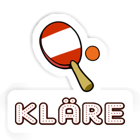 Table Tennis Paddle Sticker Kläre Image