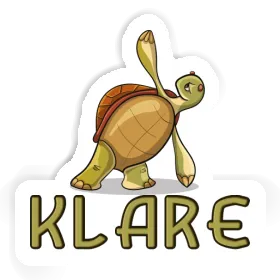 Kläre Sticker Yoga Turtle Image