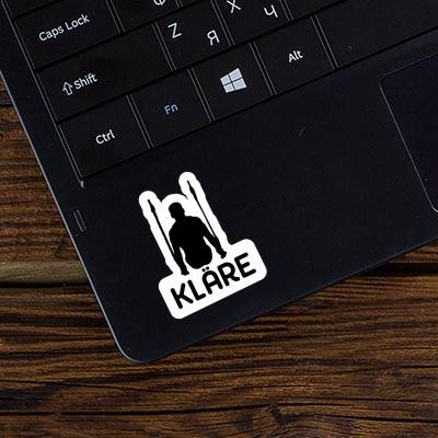 Autocollant Kläre Gymnaste aux anneaux Notebook Image