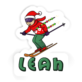 Sticker Weihnachtsskifahrer Leah Image