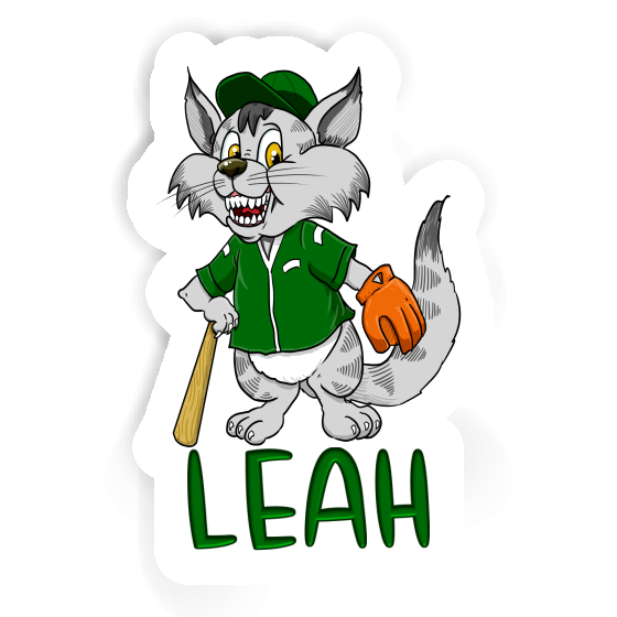 Aufkleber Baseball-Katze Leah Image