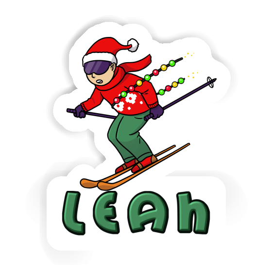 Sticker Weihnachtsskifahrer Leah Notebook Image