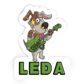 Autocollant Guitariste Leda Image