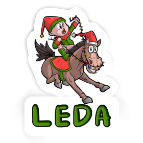 Cheval de Noël Autocollant Leda Image
