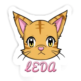 Autocollant Leda Tête de chat Image