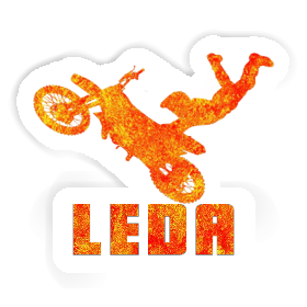 Autocollant Motocrossiste Leda Image