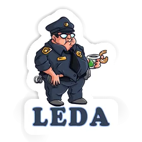 Policier Autocollant Leda Image
