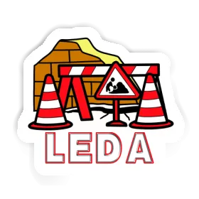 Leda Autocollant Construction de routes Image
