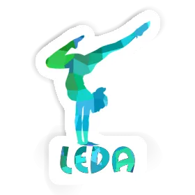 Autocollant Femme de yoga Leda Image