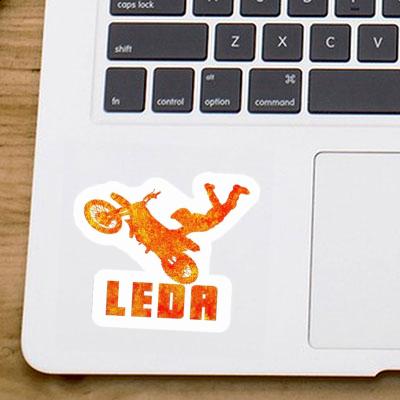 Autocollant Motocrossiste Leda Notebook Image