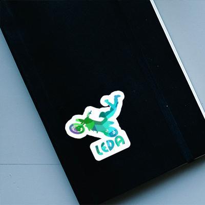 Leda Aufkleber Motocross-Fahrer Notebook Image
