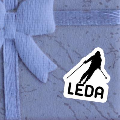Skier Sticker Leda Laptop Image
