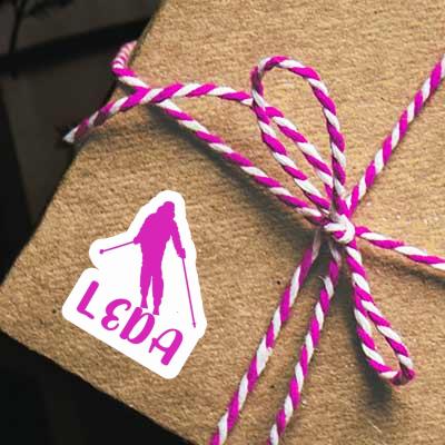 Leda Sticker Skier Laptop Image