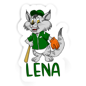 Sticker Lena Baseball Cat Image