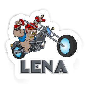 Motorbike Rider Sticker Lena Image