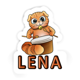 Lena Autocollant Chat-tambour Image