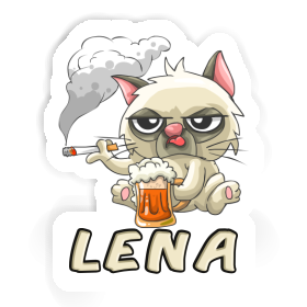 Smoking Cat Sticker Lena Image