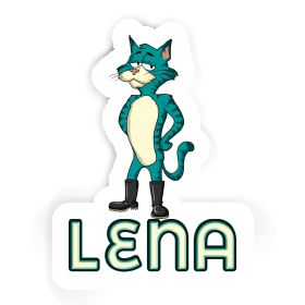 Lena Sticker Standing Cat Image