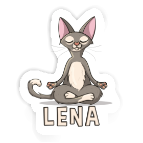 Lena Autocollant Chat de yoga Image