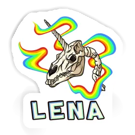 Einhorn-Totenkopf Aufkleber Lena Image