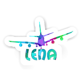 Sticker Lena Airplane Image