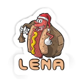 Sticker Lena Christmas Hot Dog Image