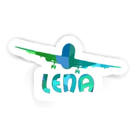 Sticker Lena Airplane Image