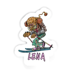 Telemark Skier Sticker Lena Image