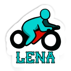 Motorbike Driver Sticker Lena Image