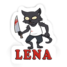 Autocollant Chat psychopathe Lena Image