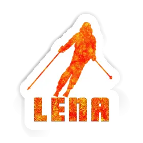 Skifahrerin Aufkleber Lena Image