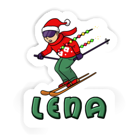 Lena Aufkleber Weihnachtsskifahrer Image