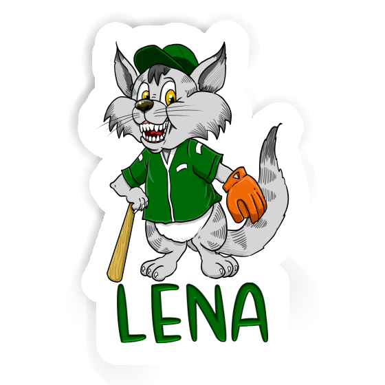 Autocollant Lena Chat de baseball Notebook Image