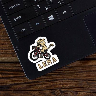 Lena Sticker Bike Cat Laptop Image