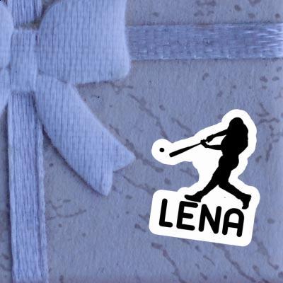 Baseball Player Sticker Lena Laptop Image