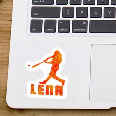 Lena Sticker Baseball Player Laptop Image