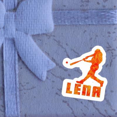 Lena Sticker Baseball Player Notebook Image