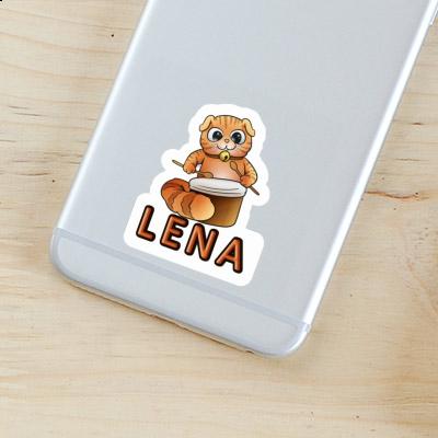 Lena Autocollant Chat-tambour Notebook Image