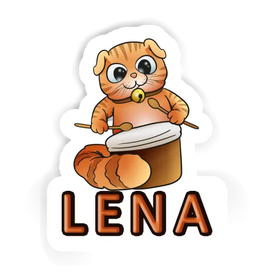 Lena Autocollant Chat-tambour Notebook Image