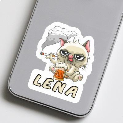 Autocollant Chat fumeur Lena Laptop Image