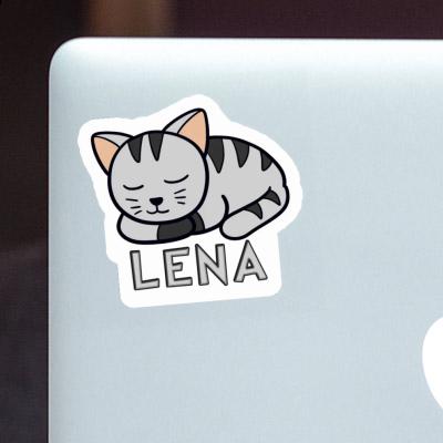 Aufkleber Lena Katze Notebook Image