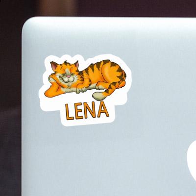 Lena Sticker Chilling Cat Notebook Image