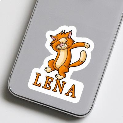 Lena Sticker Dabbing Cat Image