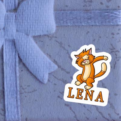 Lena Sticker Dabbing Cat Image