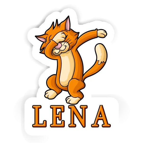 Lena Sticker Dabbing Cat Notebook Image