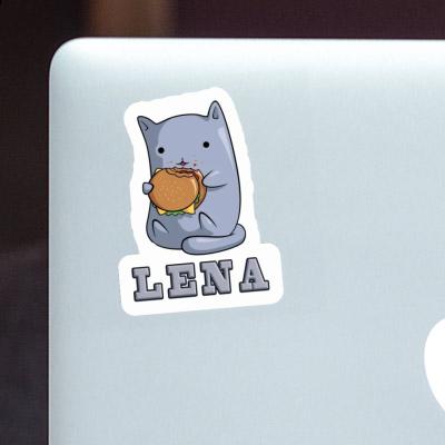 Hamburger Cat Sticker Lena Laptop Image