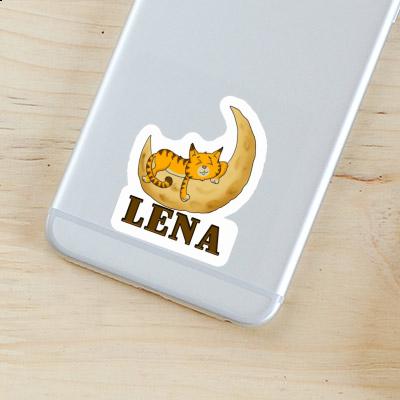 Sleeping Cat Sticker Lena Laptop Image