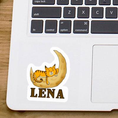 Sleeping Cat Sticker Lena Notebook Image